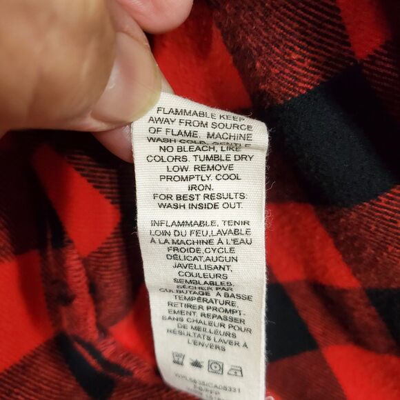 Woolrich Womens Black & Red Plaid Flannel Long Sleeve Button Shirt/Top Size Med - Picture 9 of 16